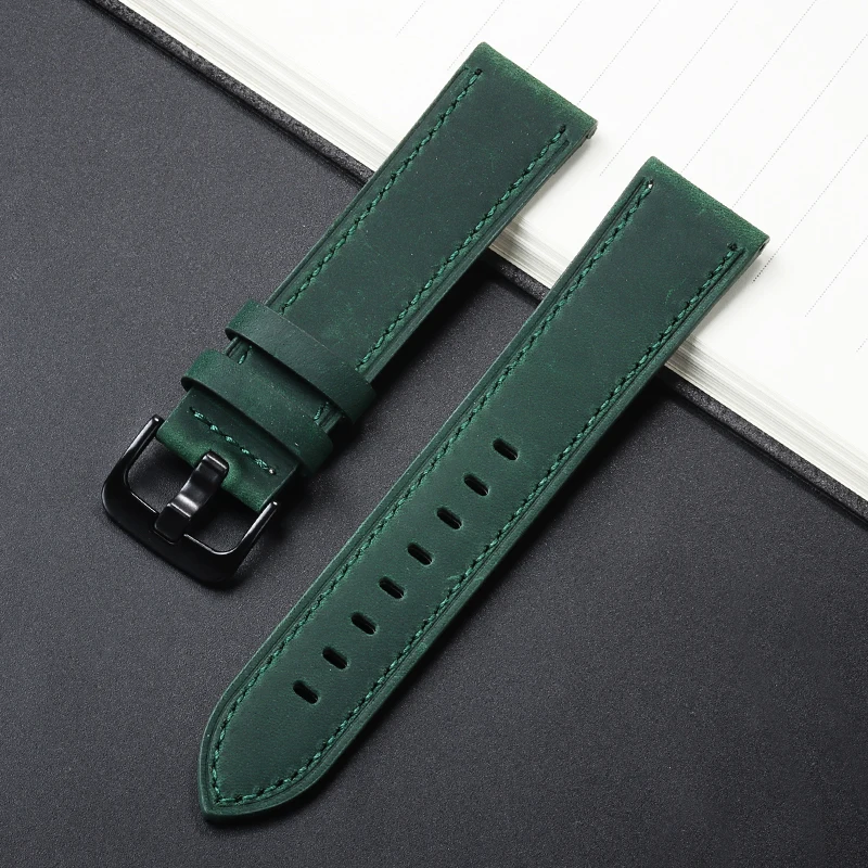 Vintage Retro Genuine Leather Quick Release Watch Band - Soft Strap Accessories