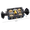 MOC-19788 Tank Steering Structure Gear Differential Hole Arm Beam Assembly Power Motor Control Small Particle Building Blocks 3