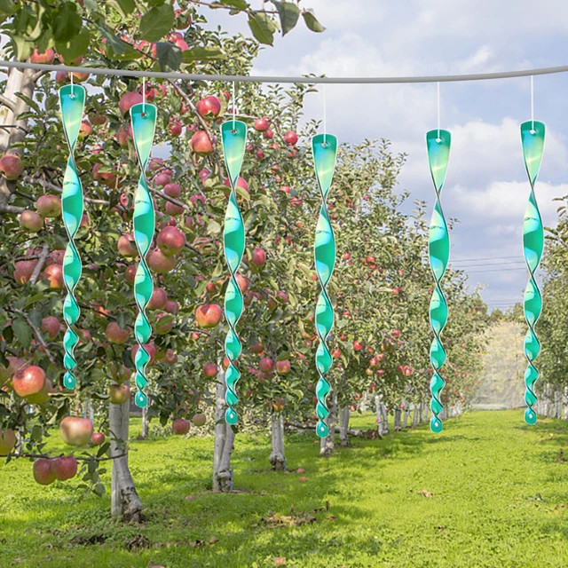 Fényvisszaverő Madár Elrettentő Bot Függő Taszító Szél Harangok Vízálló Madártaszító Csavar Műanyag Kerti Dekorációhoz - Image 3