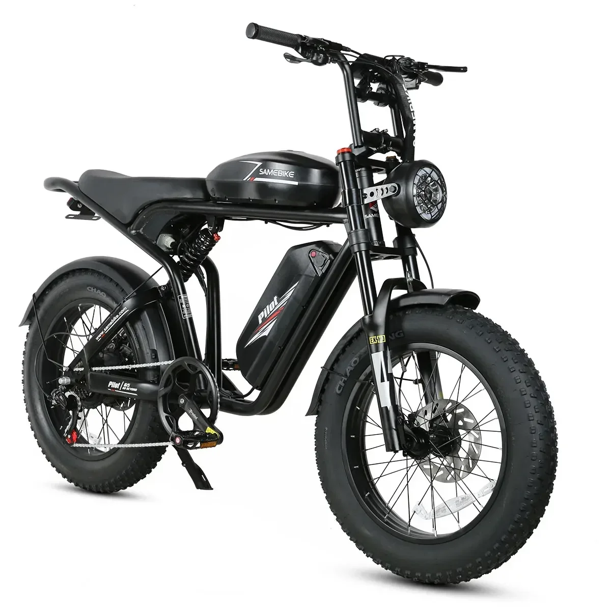 China US stock retro high battery life 1200w 48V 32Ah Dual Battery Remote Powerful 20"*4.0" Fat Tire Motorcycle Fat Ebike