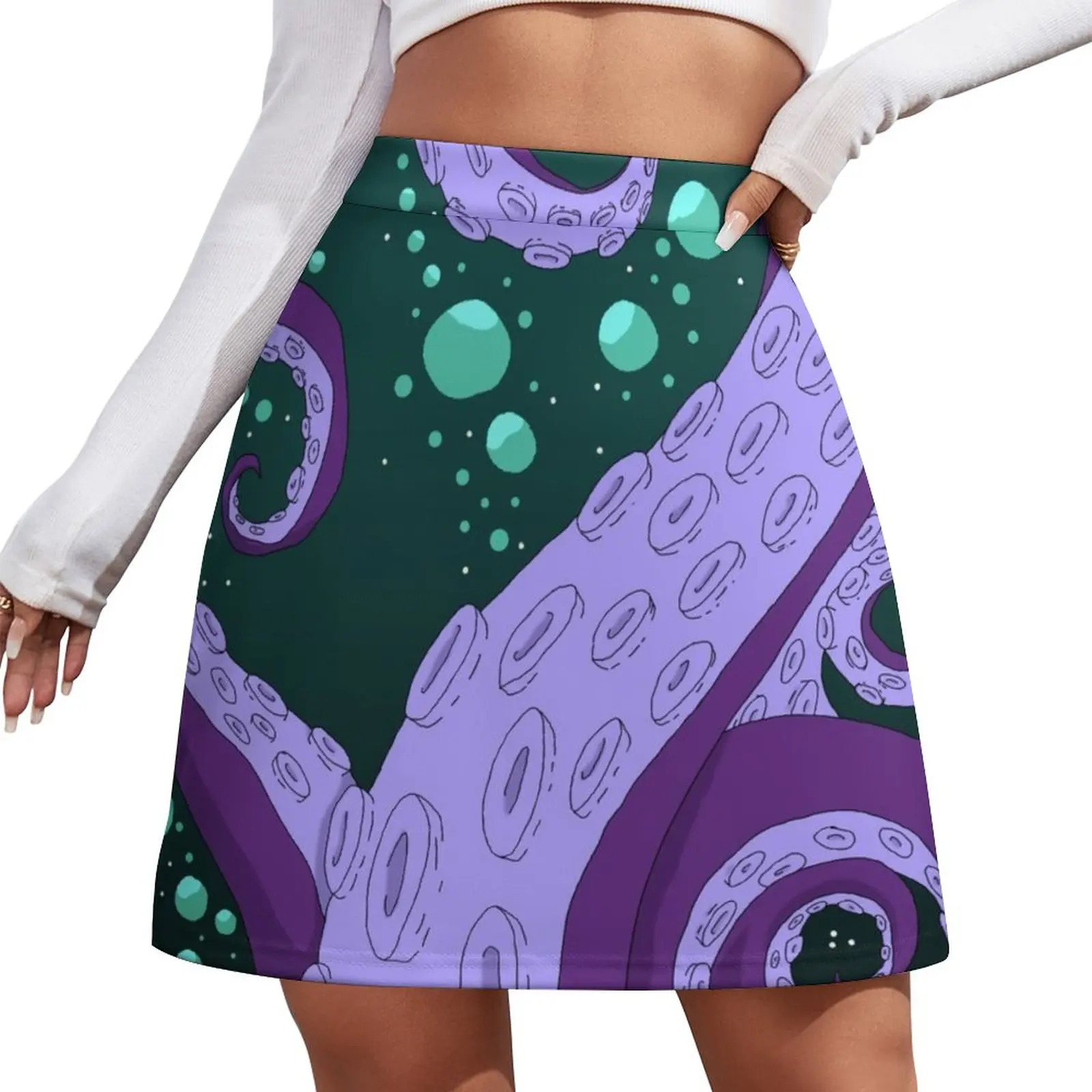 Tentacle full colour Mini Skirt korean summer clothes new in clothes