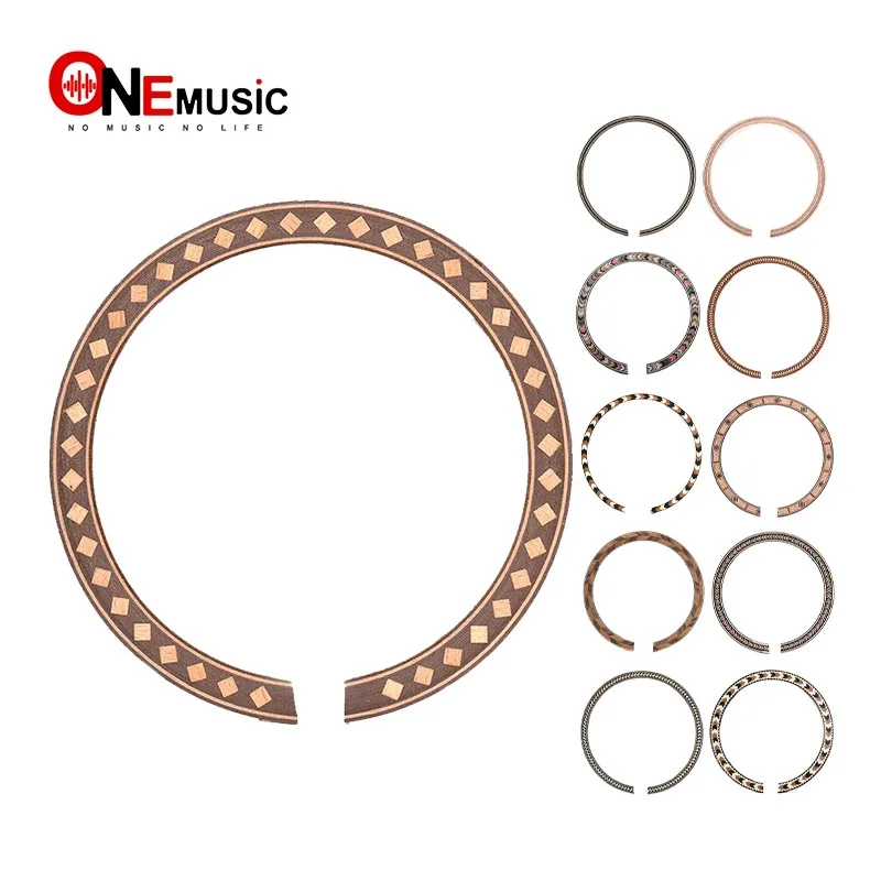 

50 pcs Acoustic Guitar basswood Soundhole Rosette Inlay Fish bone pattern Guitar Body Project Parts