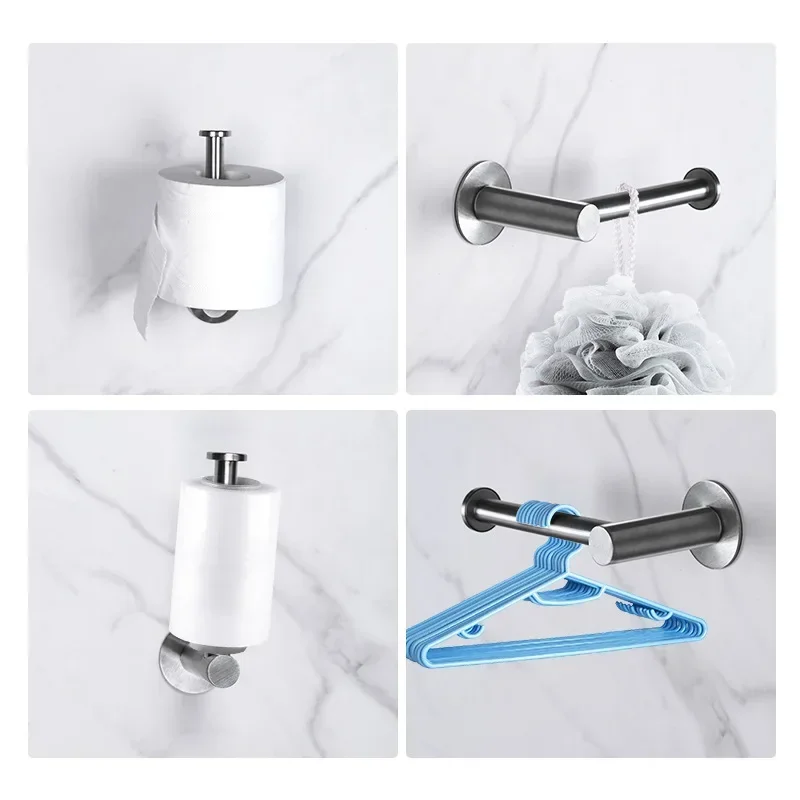 Toilet Paper Holder Wall Mounted Towel Holder for Kitchen Stainless Steel Cabinet Paper Roll Storage Hanger Bathroom Accessories