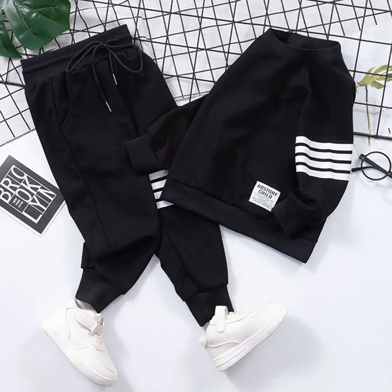 

2023 Baby Boys Sweatshirt + Sweatpant Kids Tracksuit Children Outfit Jumper Jogger Track Pant Sets Spring Autumn 1-10 Years