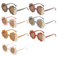 New Children Sunglasses Daisy Round Cute Sun Glasses Boys Girls Ultraviolet-Proof Baby Sunglasses Lovely Eyeglass