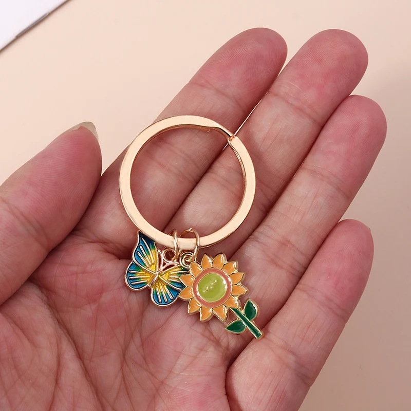 Aihua Neue Nette Schlüsselbund Sonnenblume Blume Biene Schlüsselbund Souvenir Geschenke Für Frauen Schlüsselanhänger Handtasche Anhänger Zubehör Schmuck Geschenk – Detail 21