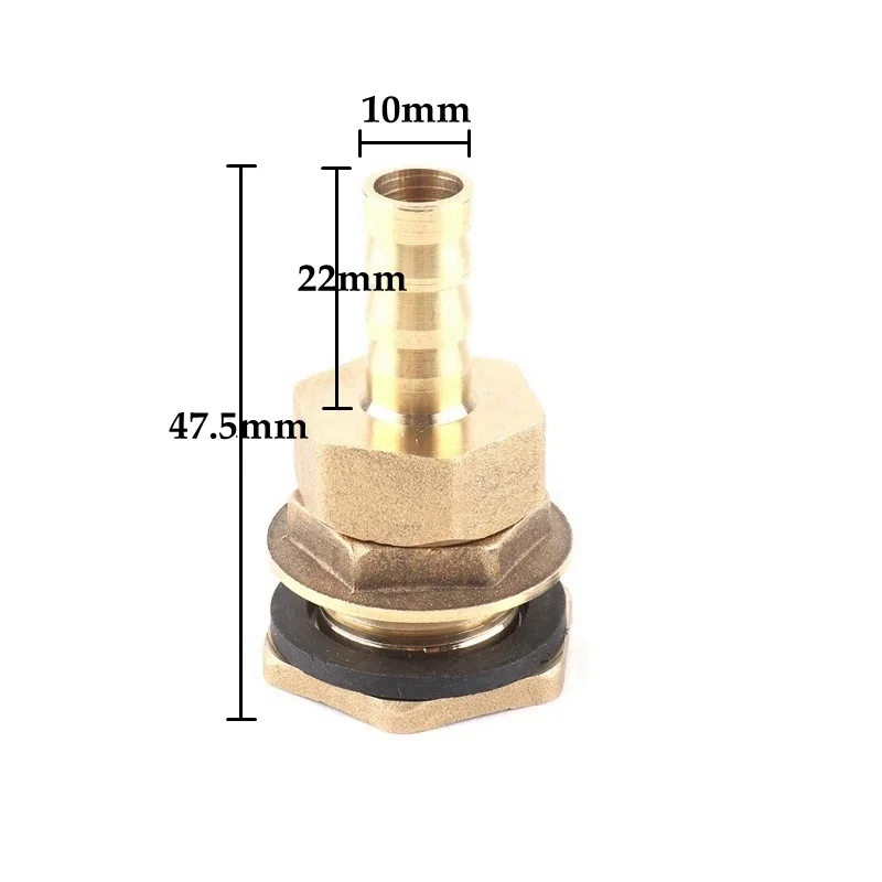 1pcs 1/2" Thread Fish Tank Adapter And Pagoda Connector Swivel Fitting Water Tank Copper Adapter Irrigation Water Hose Connector