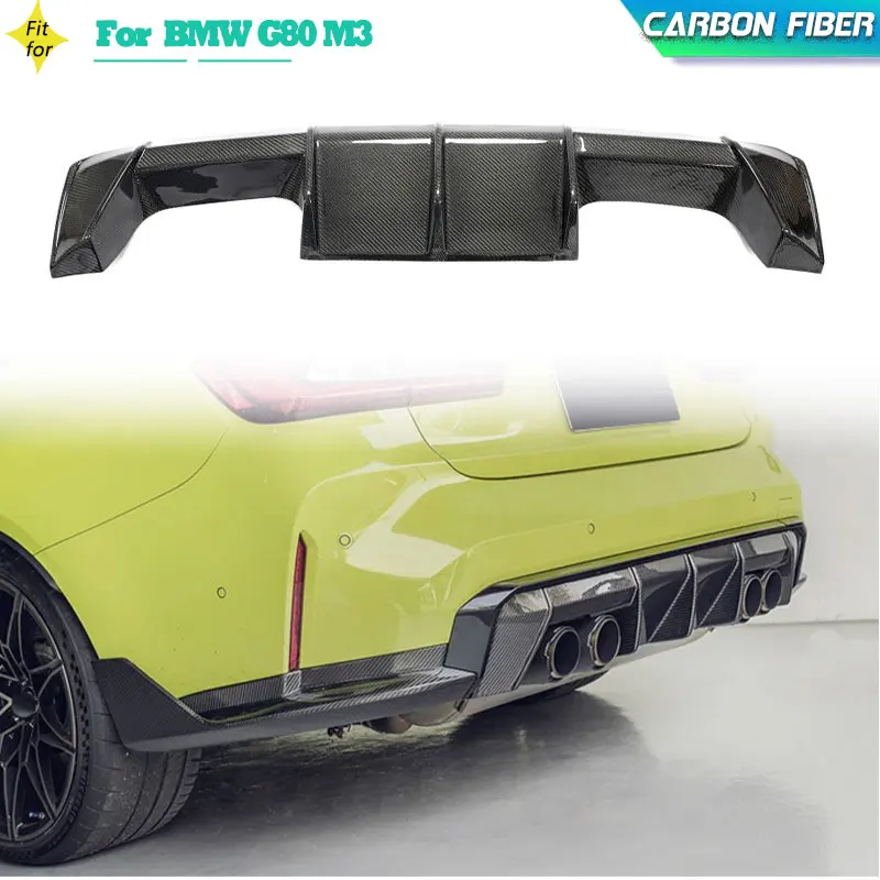 

Carbon Fiber Car Rear Bumper Diffuser Lip Spoiler For BMW G80 M3 Sedan 4-Door 2021 2022 Auto Racing Rear Diffuser Lip Body Kit