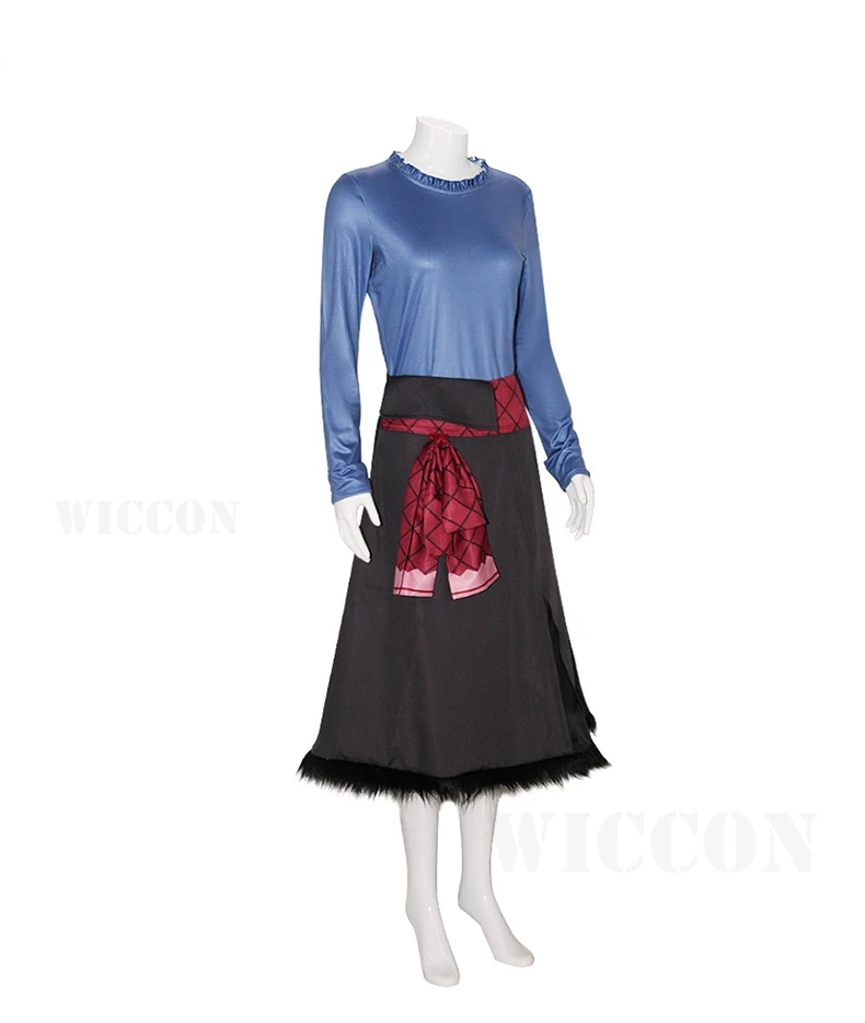 Spice and Wolf-Inspired Holo Wolf Deity Cosplay Costume with Wolf Ears, Tail, and Sachet for Women