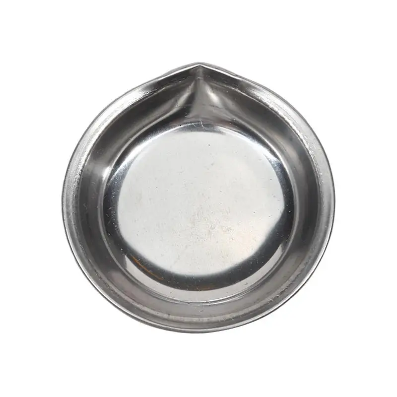 12개 스테인레스 스틸 페인트 팔레트 세트(입이 있는 것과 없는 것) 단색 간편 세척 페인트 혼합 채색 미술 도구