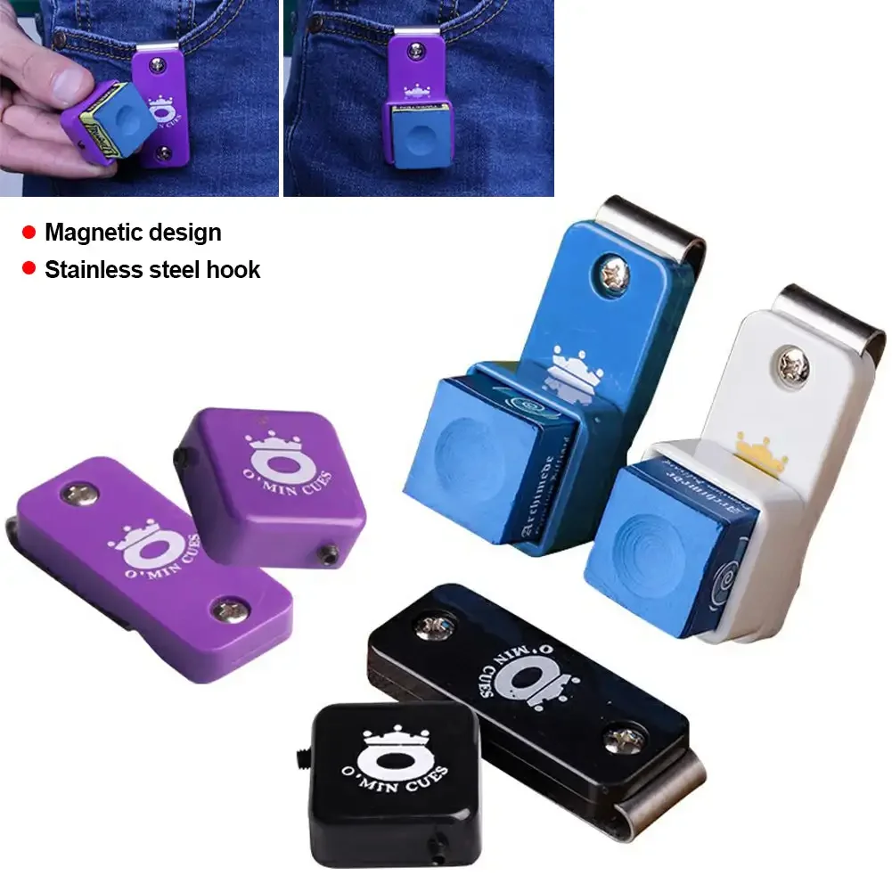 Billiard Magnetic Chalk Holder with Belt Clip Portable Chalk Case Mini with Wrench Pool Cue Snooker billiard accessories billiard storage box