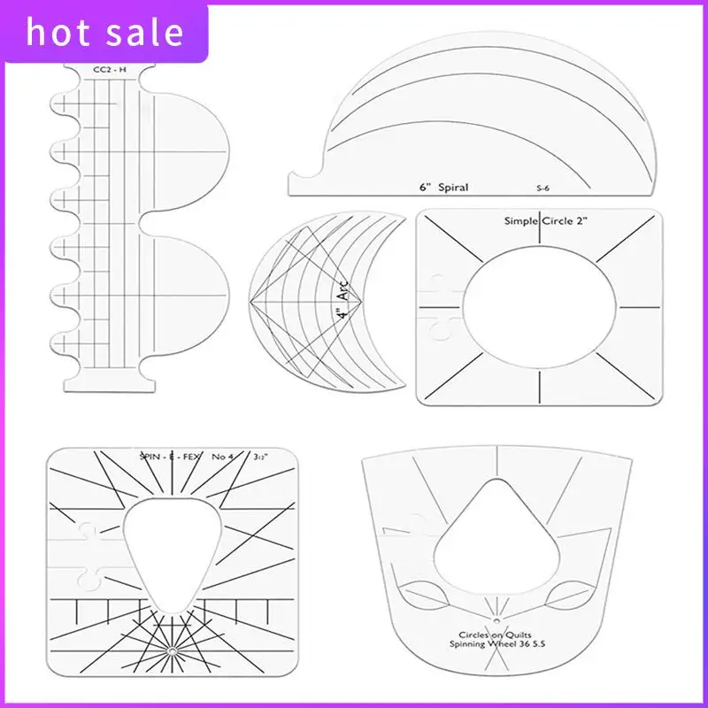 6Pcs Tailor Ruler Templates Set DIY Apparel Sewing Supplies Quilter Ruler Sewing Stencil Tool