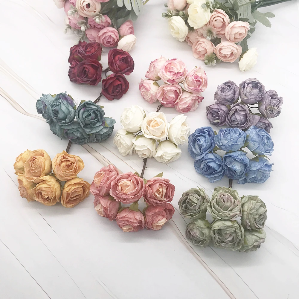 6-Piece European Vintage Rose Silk Flower Garland Kit