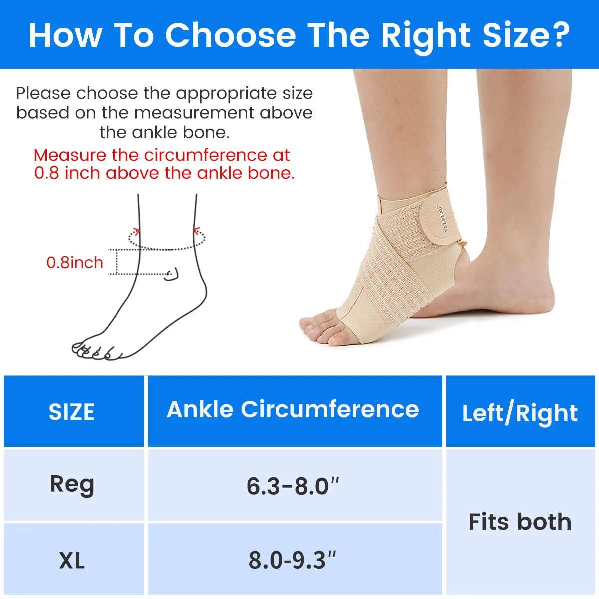 Fitness Ankle Straps Ankle Straps Ankle Support Ankle Support Brace VELPEAU Ankle Compression Sleeve