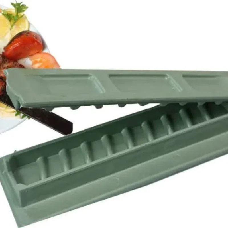 Barbecue Skewers Kebab Maker Reusable Plastic Single Row Kebab Maker Bbq Meat Skewer Machine Kebab Press Maker Bbq Skewer Preparation BBQ Tools
