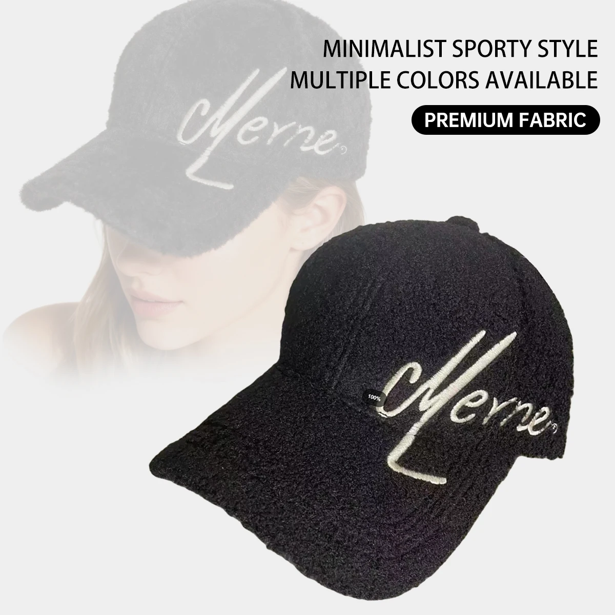 Fleece-Lined Warm Baseball Cap for Women in Autumn and Winter, Large Head Circumference, Makes Face Look Smaller, Stylish and Versatile, Cold-Proof Baseball Cap for Men