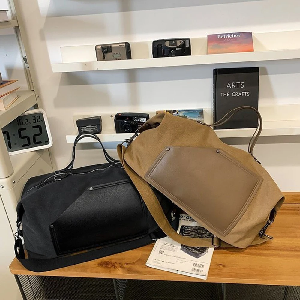 Borsa da Viaggio Unisex, Borsa Capiente per Viaggi, Yoga ed Esercizio, in Tela Impermeabile, Borsa a Tracolla per Fitness - immagine 2