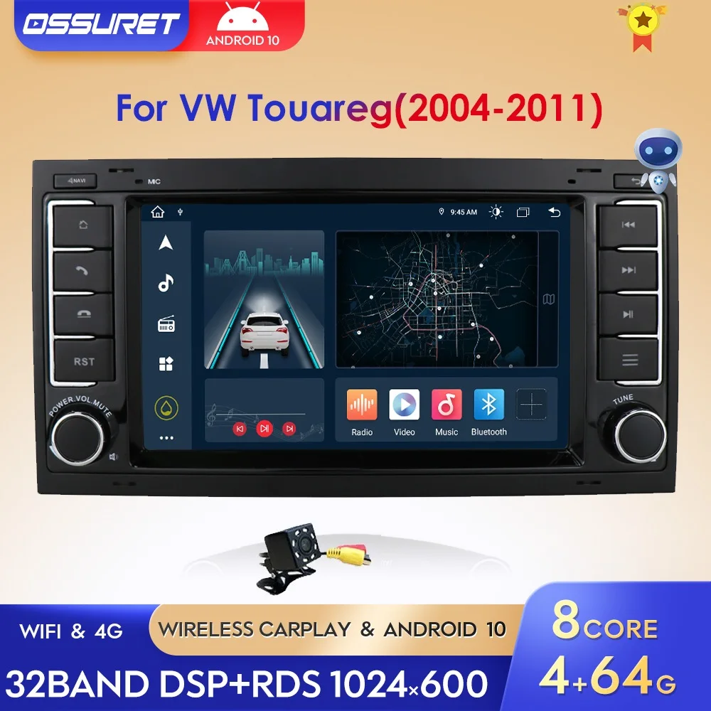 Android 13 Autoradio Für VW Touareg T5 Multivan T5 California 7 Zoll Touchscreen Unterstützt GPS...