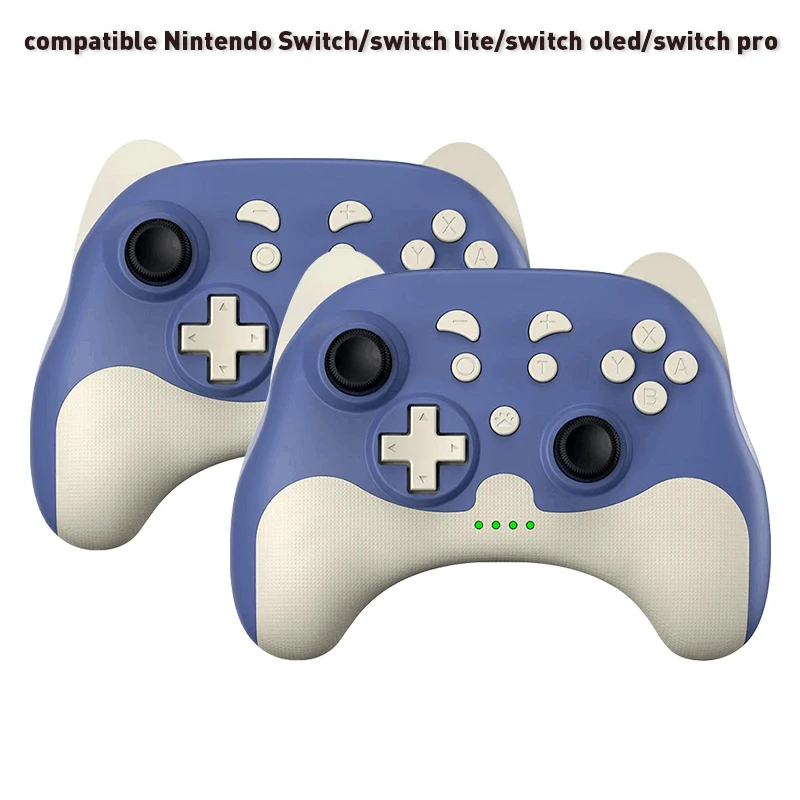 DATA FROG Kawaii Wireless Gamepad Compatible Nintendo Switch Console Turbo Game Controller with Headphone jack for Switch Lite 