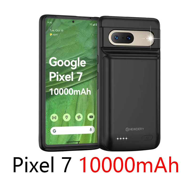 外部バッテリー充電ケース,Google Pixel 7pro用の強力なバッテリー充電