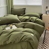 Simple Waffle Jacquard 100% Cotton Bedding Set Soft Comfortable Queen Duvet Cover Set with Sheets Quilt Cover and Pillowcases 2