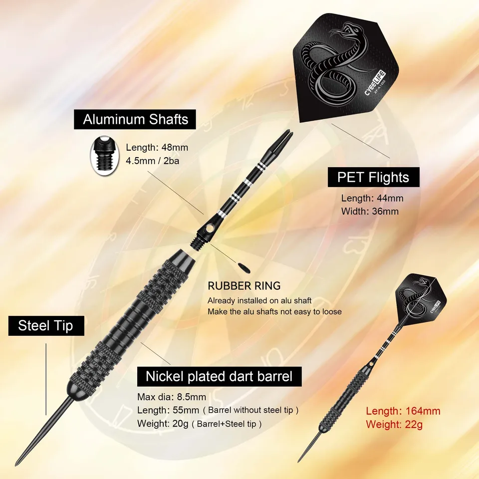 CyeeLife 22G Hartstahl-Nadelset, integrierter Vollwiderstand, professionelles Standard-Set, gerades Rohr, fliegend_voghion.com