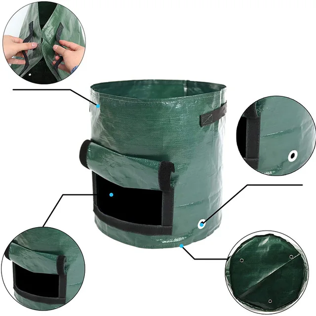 Pe Ültetvényes Táskák Szövet Növényi Edények Termesztése Kertészkedés Zöldség Paradicsomtermesztés Kerti Burgonya Ültetési - Image 6