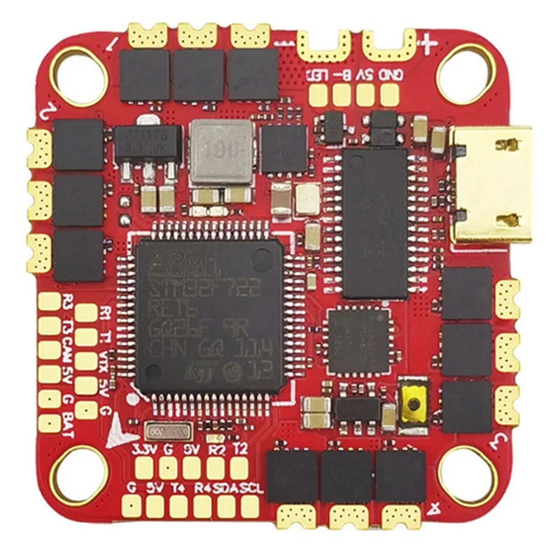 

Hakrc F722 40A Aio Dual USB Полетный контроллер, электрическая интеграция для Fpv гоночного полевого самолета 2-6S