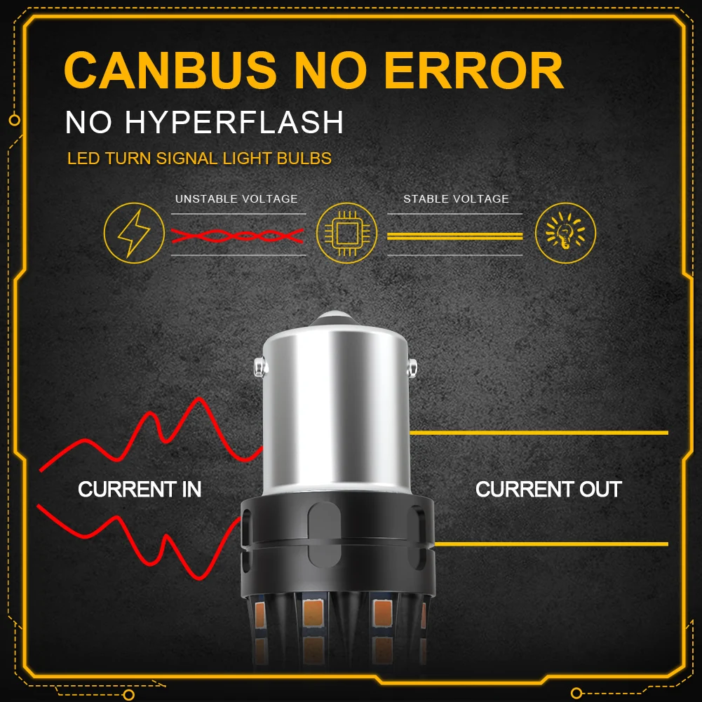 2x LED T20 7440 WY21W W21W LED Canbus ���� ���� ������ �÷��� ���� ���õ� BAU15S BA15S 1156 PY21W P21W LED �ڵ��� ���� ������