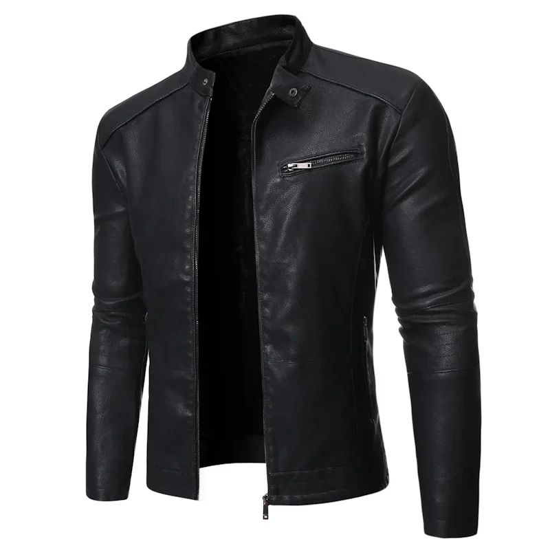 New Spring and Autumn Men's Slim PU Leather Jacket Fashion Trend Korean Slim Fit Casual Men's Leather Jacket Motorcycle leather jackets
