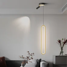 

Nordic Fashion Bedside Pendant Lights Simple Art Postmodern Designer Living Room Chandelier Home Deco Maison Front Desk Bar Lamp
