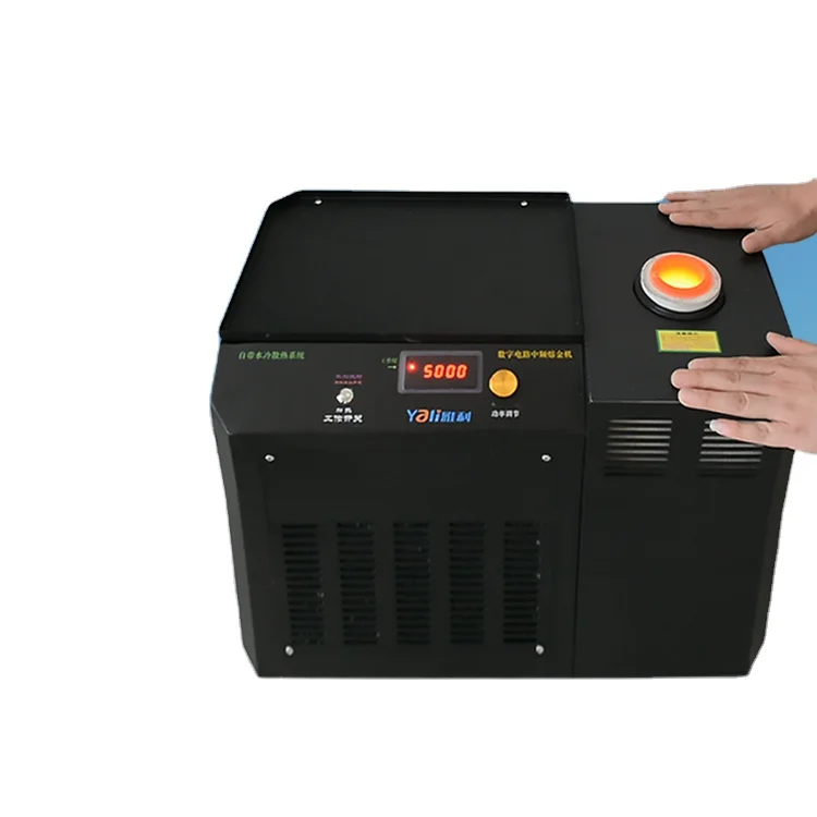 1KG Mini Industrial 110V Furnace Induction 2500W Gold Melting Furnace With Water Chiller Inside