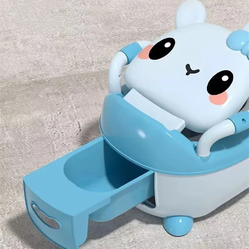 Children's Toilet Seat Rabbit Toilet Portable Baby Toilet Seat Household Boy and Girls Baby Potty Urinal Basin Baby Bucket Potty 5