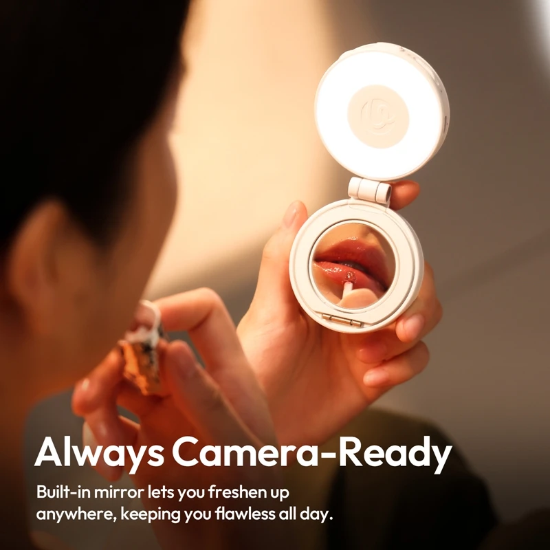 Ulanzi LM23 Pocket LED Light for iPhone 3-in-1 Phone Stand for Photography Livestreaming Selfie Vlog Fill Light Smartphone Vlog