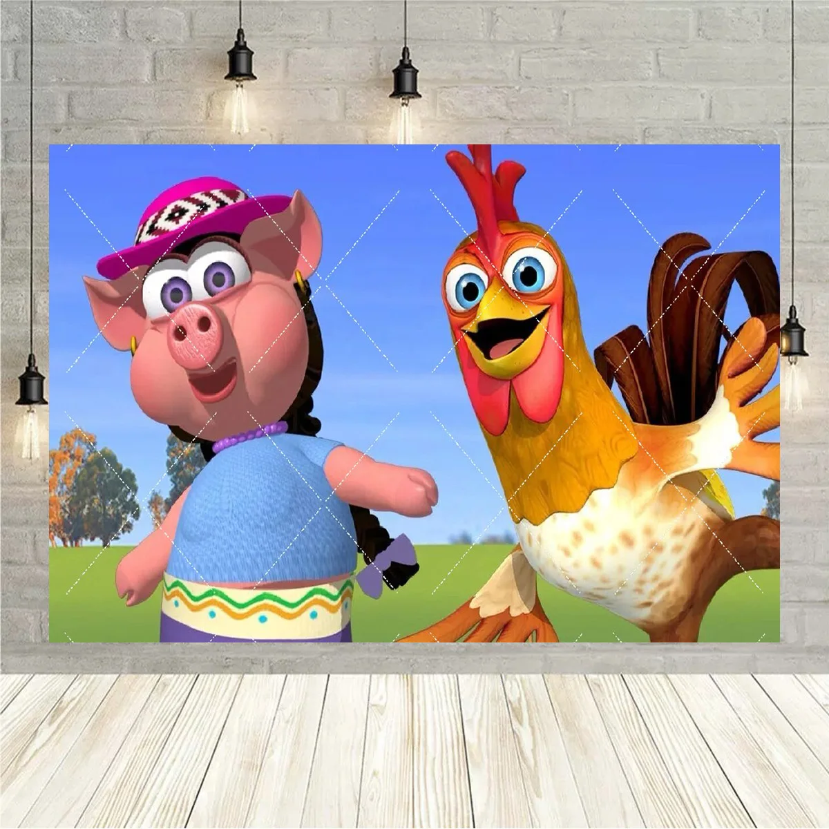 Green Grass Farm Party Decoration Backdrop for Kids' Birthday or Baby Shower
