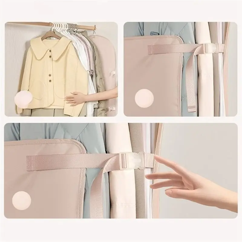 ABGH-레이지 압축 보관 보드 2개 세트 옷장 먼지 커버 접이식 패브릭 다운 재킷 보관함
