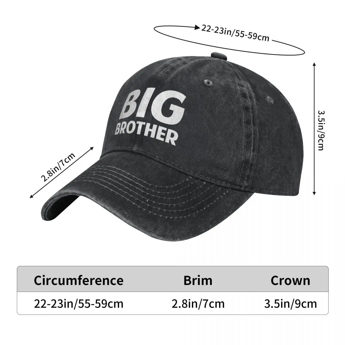 Unisex Big Brother Printed Baseball Cap Adjustable Trucker Dad Hat Baseball Snapback Cap