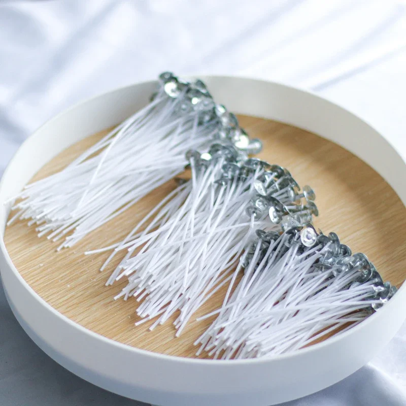 100Pcs/set Candle Wicks Smokeless Wax Pure Cotton Core 2.6cm/6cm/10/15/20cm DIY Candle Making Pre-waxed Wicks For Party Supplies candle wicks,candle wick
