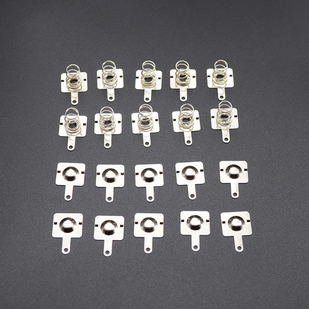Replacement Metal Batteries Spring Contact Plate Silver for AA AAA Batteries Springs Metal Spring Sheet 20pcs/ battery contact plate