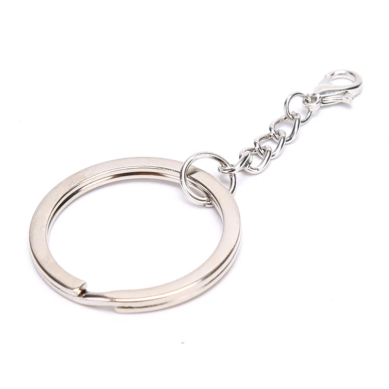 Set van 100 stuks sleutelhangers, ringen, 25 millimeter, sleutelhangers, om te knutselen, geschikt voor het ophangen van sleutels, doe-het-zelf sleutelhangers