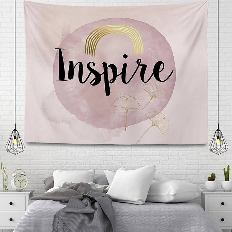 pink decoration tapestry aesthetic room decor marble accessories wall hanging nordic large fabric wall home autumn decor