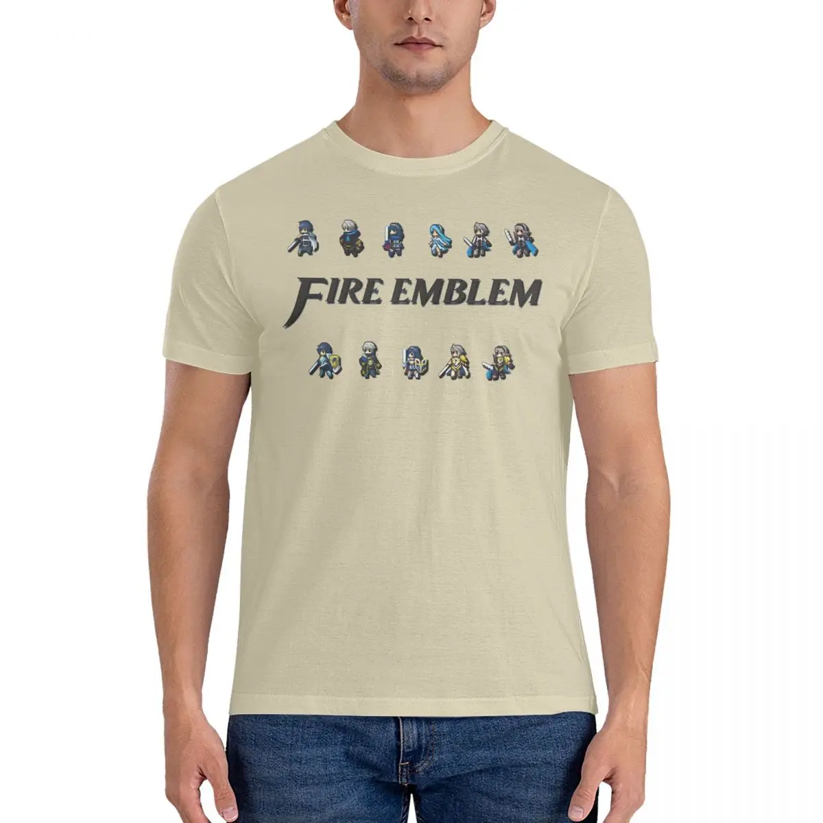 thumbnail image 1 of Camisetas 3DS LORDS para hombre, algodón puro, divertidas, cuello redondo, Fire Emblem, manga corta, recién llegadas., 1 of 7