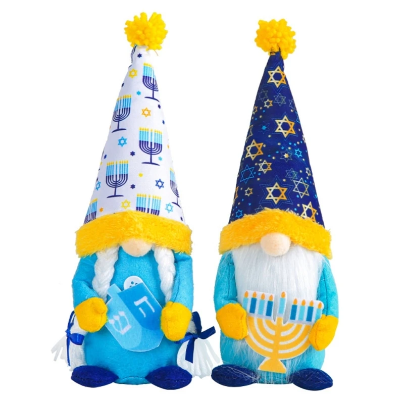 

Hanukka Gnomes плюшевое Украшение Фигурка шведского томта для фермерской кухни, поднос в несколько рядов, украшения для стола, Новинка