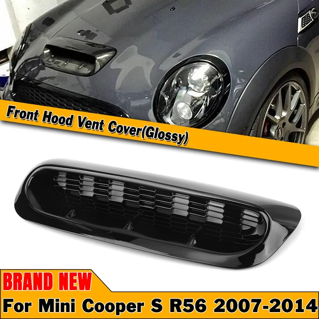 Front Air Hood Vent Scoop Trim For Mini Cooper S R56 R55 R57 R58 R59  2007-2014 Gloss Black/Carbon Fiber Look Engine Bonnet Cover - AliExpress