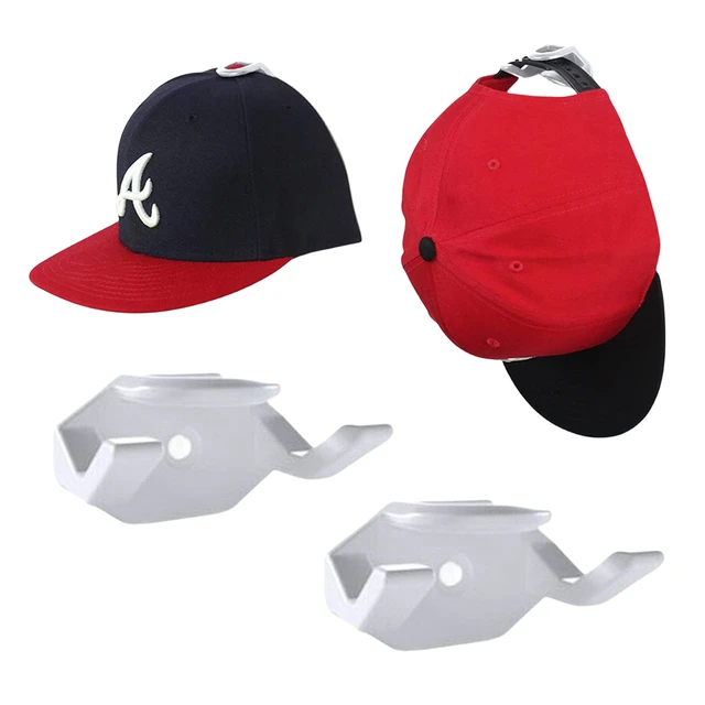 8Pcs Adhesive Hat Racks Free-punch Casual Hat Storage Hook Wall Door  Baseball Cap Holder Hat Display Strong Hold for Closet/Door