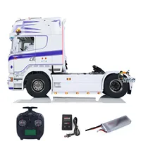 R730 RC Tractor Truck 1/14 4x4 RTR Transport Vehicle Metal Chassis Painted Assembled Smoke 3-speed Sound Light Toucan Car Model 2