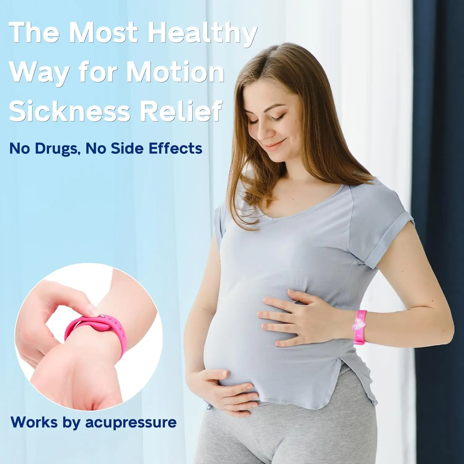 Motion Sickness Bands Morning Sickness Relief for Pregnant Women Seasickness Wristbands for Cruise Travel Essentials