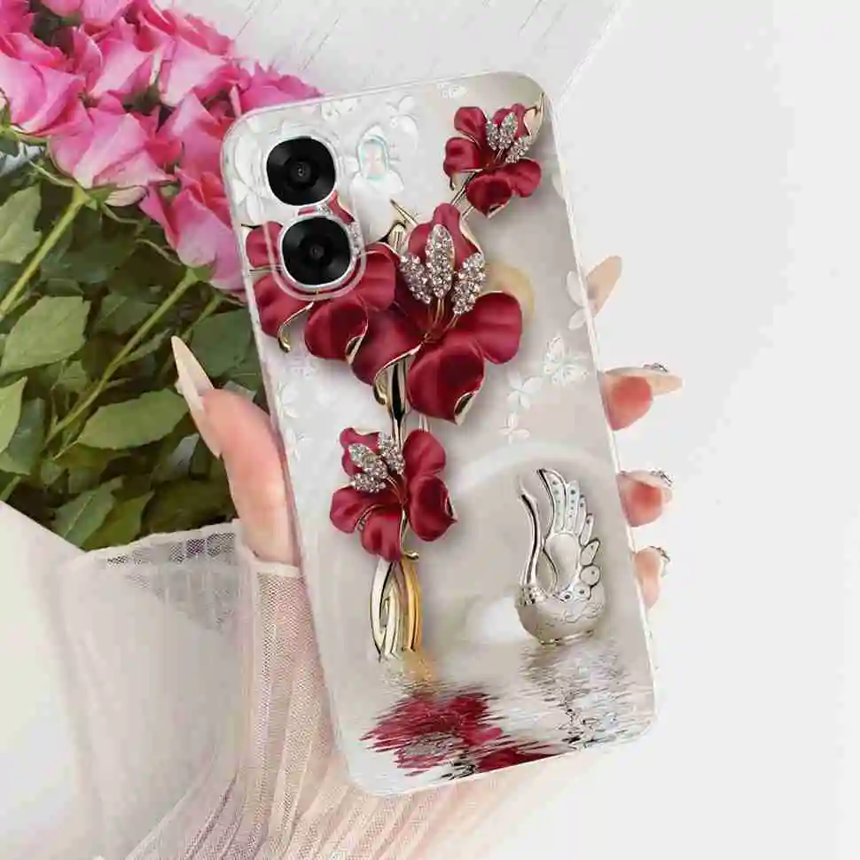 Cute Patterned Matte Soft Silicone Phone Case