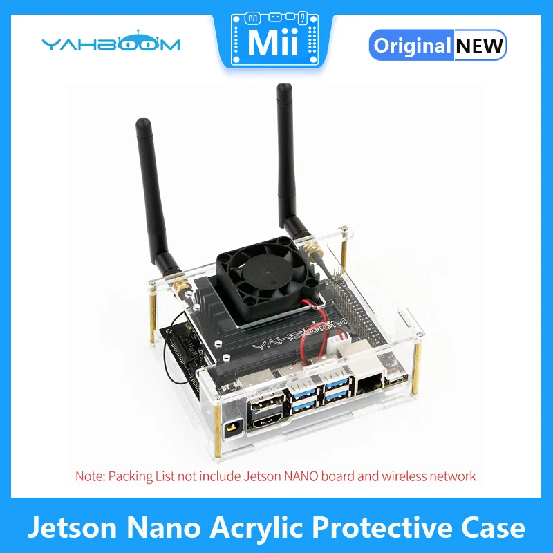 

Yahboom Jetson Nano Acrylic Protective Case for Jetson NANO 4GB 2GB Development Board Developer Kit Install Cooling Fan Camera