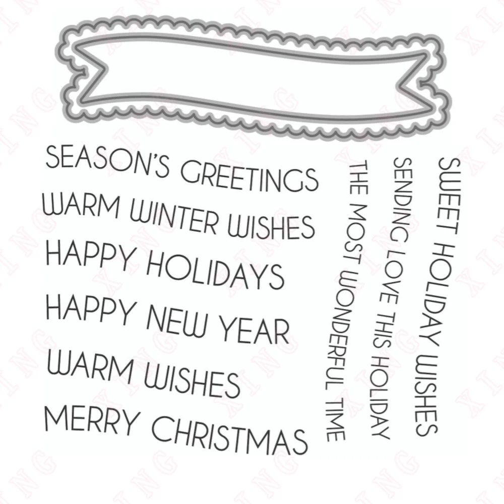 

2022 New Clear Silicone Stamps Scrapbook Paper Decoration Embossing Template Diy Handmade Season’s Greetings Craft Reusable Mold